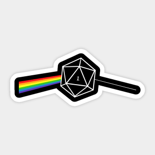 Dungeons And Dragons D20 Fail Pink Floyd Sticker